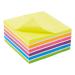 This image features a colorful 5 Star office rainbow cube with 400 sheets of 76x76mm Re-Move sticky notes. The cube contains 6 bright colors, making it a fun and functional addition to any workspace.