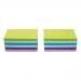 5 Star Office Re-Move Sticky Notes 76x127mm 6 Neon/Pastel Colours 100 Sheets per Pad [Pack of 12]