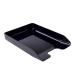 This photo shows a sleek and professional black letter tray with the brand name 5 Star Elite on the front. It has a spacious size of 258x353x58mm and is perfect for organizing letters and documents in an executive office setting.