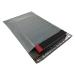 This photo displays a pack of 100 5 Star Polythene Envelopes with a peel and seal closure. They are made with eco recycled material and have a grey color. Each envelope measures 235x320mm.