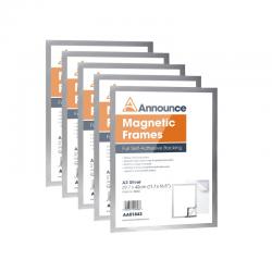 Cheap Stationery Supply of Announce Magnetic Frame A3 Silver (Pack of 5) AA01844 AA01844 Office Statationery