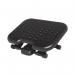 The image shows a pair of Kensington Footrests & Back Supports in black. The footrests feature a SoleMassage surface and a gentle rocking mechanism for added comfort.