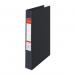 This photo shows a pack of 10 Esselte VIVIDA Ring Binders by ACCO Brands. Each binder has a 25 mm 2 Round Ring mechanism and is made of durable Polypropylene material in a sleek black color. The outer carton features a vibrant VIVIDA design. Perfect for organizing and storing A4 sized documents.