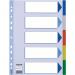 This picture shows a stack of 20 polypropylene divider sheets, each with 5 multicoloured tabs, designed by ACCO Brands. The dividers are A4 size and come in a sturdy outer carton. The vibrant colours of the tabs make it easy to organize and separate your documents. These dividers are perfect for keeping your papers in order and adding a pop of colour to your workspace.