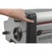 A modern and sleek white GBC Catena 65 roll laminator from GBC Laminating Machines gleams in the photo. It features an easy-to-use control panel and a built-in trimmer, making it a versatile and efficient choice for all your lamination needs.