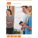 A large, white flipchart pad with a smooth surface and tear-away perforated sheets. Its size is 650x955mm and it contains 20 sheets. The top of the pad has a strip of holes for hanging on a flipchart easel.