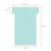 Nobo T-Cards Tab Top 15mm W60x Bottom W48.5x Full H85mm Size 2 Blue (Pack of 100) - Outer carton of 5 2002006