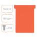 Nobo T-Cards Tab Top 15mm W92x Bottom W80x Full H120mm Size 3 Red (Pack of 100) - Outer carton of 5 2003003