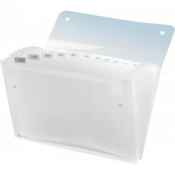 Cheap Stationery Supply of Rexel Ice Expanding Files Durable Polypropylene With Tabs 13 Pockets A4 Clear - Outer carton of 10 Office Statationery