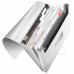 The photo shows an ACCO Brands Expanding Files Leitz Style A4 Expanding File with 6 Compartments in a crisp, arctic white color. The file is nestled within its outer carton, which conveniently contains 5 of these files. The file features 6 compartments for easy organizing and storage. Its sleek design and minimalist appearance give it a modern and sophisticated look.