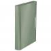 The photo shows a celadon green ACCO Brands Expanding File, designed with Leitz Style A4. The file features 6 spacious compartments for organizing various documents. The outer carton contains a set of 5 of these expanding files.