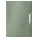 The picture features a celadon green outer carton filled with 5 expanding files from ACCO Brands. These Leitz Style A4 files have 6 compartments, providing ample space for organizing and storing documents. The sleek and modern design adds a touch of style to any workspace.