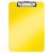 The Leitz WOW Clipboard is a vibrant yellow color and has a 75 sheet capacity, perfect for organizing your papers. Its A4 size fits standard documents, and the sleek design is sure to stand out in any office or classroom setting.