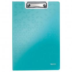 Cheap Stationery Supply of Leitz WOW Clipfolder with Cover A4 - Metallic Ice Blue - Outer carton of 10 Office Statationery