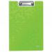 This photo features a vibrant green Leitz WOW Clipfolder with a cover. The A4 size makes it perfect for organizing documents on the go. The Leitz Clipboards add a pop of color to any workspace and are sure to stand out.