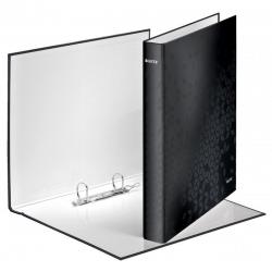 Cheap Stationery Supply of Leitz WOW Ring Binder Laminated. 25 mm, 2 D Ring mechanism. A4. Black - Outer carton of 10 Office Statationery