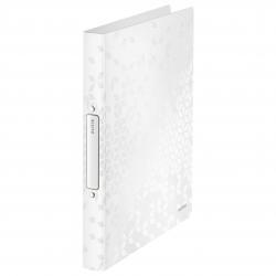 Cheap Stationery Supply of Leitz WOW Ring Binder. Polypropylene. 25 mm, 2 Round Ring mechanism. A4. White - Outer carton of 10 Office Statationery