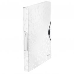 Cheap Stationery Supply of Leitz WOW Box File. Polypropylene. 250 sheet capacity. Spine width 30 mm. A4. White - Outer carton of 5 Office Statationery