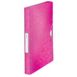 Cheap Stationery Supply of Leitz WOW Box File A4 Polypropylene Pink Metallic - Outer carton of 5 Office Statationery