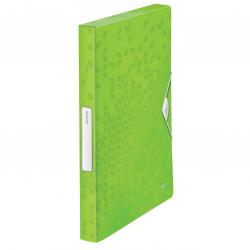 Cheap Stationery Supply of Leitz WOW Box File. Polypropylene. 250 sheet capacity. Spine width 30 mm. A4. Green - Outer carton of 5 Office Statationery