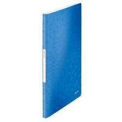 Cheap Stationery Supply of Leitz WOW Display Book Polypropylene. 20 pockets. 40 sheet capacity. A4. Blue - Outer carton of 10 Office Statationery