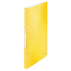 Cheap Stationery Supply of Leitz WOW Display Book Polypropylene. 40 pockets. 80 sheet capacity. A4. Yellow. - Outer carton of 10 Office Statationery