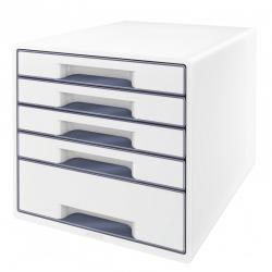 Cheap Stationery Supply of Leitz WOW CUBE Drawer Cabinet, 5 drawers (1 big and 4 small). A4 Maxi. White Office Statationery
