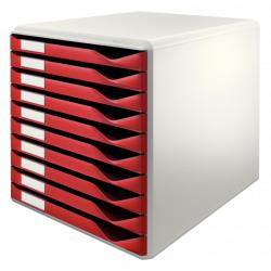 Cheap Stationery Supply of Leitz Form Set Filing Unit with 10 Drawers A4 Burgundy Office Statationery
