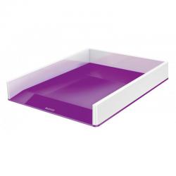 Cheap Stationery Supply of Leitz WOW Letter Tray Dual Colour. A4. White/purple Office Statationery