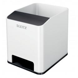 Cheap Stationery Supply of Leitz WOW Sound Pen Holder. With sound boosting function for smartphone. White/black Office Statationery
