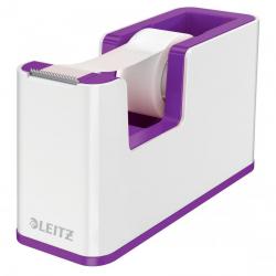 Cheap Stationery Supply of Leitz WOW Tape Dispenser. Incl. tape. For convenient one-hand operation. White/purple - Outer carton of 4 Office Statationery