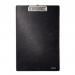 This picture features a sleek black Esselte clipboard in size A4. The clipboard has a sturdy metal clip at the top and is perfect for organizing and securely holding important documents.
