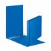 This picture shows a set of five ACCO Brands Esselte Standard Ring Binders in A3 size, designed for landscape orientation. Each binder has a 36mm spine and a blue color. They are neatly packed in an outer carton for easy storage and transport.