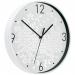 A sleek white wall clock with bold black numbers and hands. The face of the clock features the Leitz WOW logo in the center. The clock is silent, making it perfect for any room in the house.
