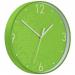 This picture features a vibrant green Leitz WOW Silent Wall Clock, with a sleek modern design and the iconic Leitz logo at the center. The clocks hands are in perfect synchronization, ticking gracefully against a pristine white clock face. The bold hue of the clock adds a pop of color to any room, while its silent mechanism ensures a peaceful environment.