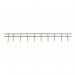 The photograph shows a bundle of grey binding combs, specifically the GBC SureBind Binding Strips A4 in 25mm size. The combs have a glossy finish and a ribbed texture, with a series of rectangular holes running along the length. The back of the combs have a curved shape.