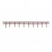 This picture features a set of 100 burgundy A4 GBC SureBind binding strips, each measuring 25mm. The combs are neatly arranged and ready to securely bind your important documents.