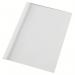 This photo shows a stack of 100 A4 size GBC Standard ThermaBind® binding covers in white. The covers have a 10mm width and feature the GBC logo on the back. The sleek, smooth texture and glossy finish give a professional look to any bound document.