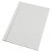 This photograph showcases a stack of white GBC Standard ThermaBind® binding covers for A4 documents. Each cover has a 12mm spine, adding a sleek and professional touch to any presentation or report. There are 100 covers in total, providing ample supply for your binding needs.