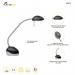 Alba Halox LED Desk Lamp 35.5W with UK Plug BlackGrey LEDX N UK ALB00687