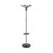 Alba Sevilla Coat Stand 350x350x1720mm Chrome/Black PMSEV