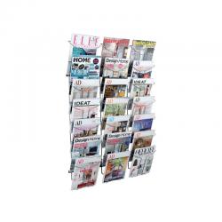 Cheap Stationery Supply of Alba Wall Mounted 21 Pocket Literature Holder A4 Chrome DDFIL21M ALB00767 Office Statationery