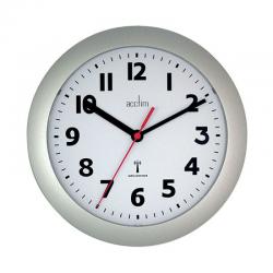 Cheap Stationery Supply of Acctim Parona Radio Controlled Plastic Wall Clock Silver 74317 Office Statationery
