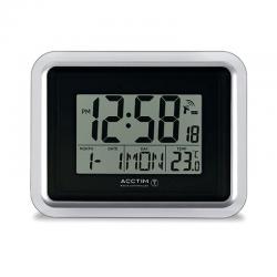 Cheap Stationery Supply of Acctim Delta Radio Controlled Digital Clock Silver/White 74573 ANG74467 Office Statationery