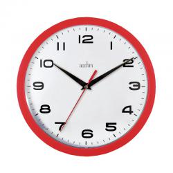 Cheap Stationery Supply of Acctim Aylesbury Wall Clock Red 92/303 ANG92303 Office Statationery