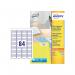 Avery Laser Mini Labels 46mmx11.1mm 84 Per Sheet White (Pack of 8400) L7656-100 AV00039