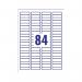 Avery Laser Mini Labels 46mmx11.1mm 84 Per Sheet White (Pack of 8400) L7656-100 AV00039