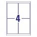 Avery Weatherproof Shipping Label 4 Per Sheet (Pack of 100) L7994-25 AV04916