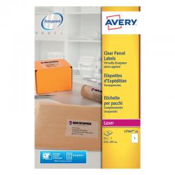 Cheap Stationery Supply of Avery Laser Parcel Label 1 Per Sheet Clear (Pack of 25) L7567-25 AV10627 Office Statationery