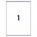 Avery Laser Parcel Label 1 Per Sheet Clear (Pack of 25) L7567-25 AV10627